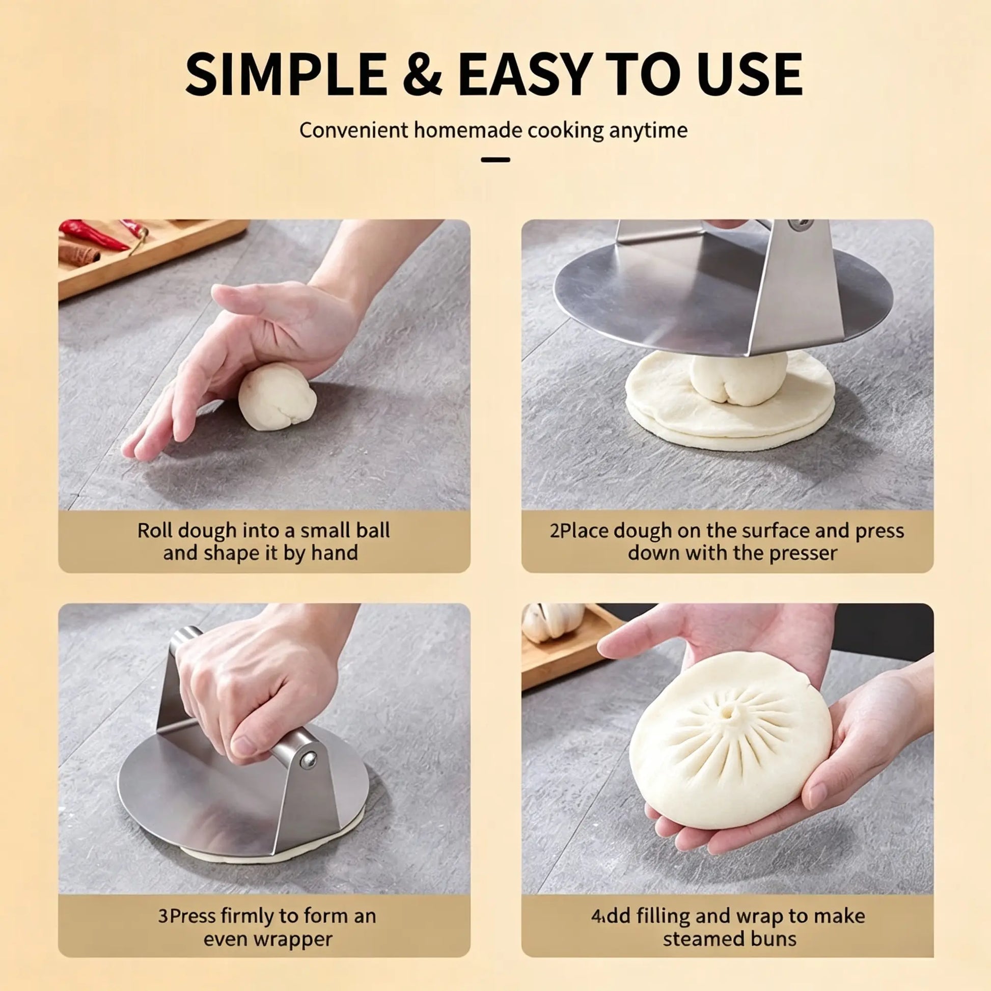🥩Stainless Steel Burger Press Smash Burger Press- Pro Non-Stick Burger Smasher🍔