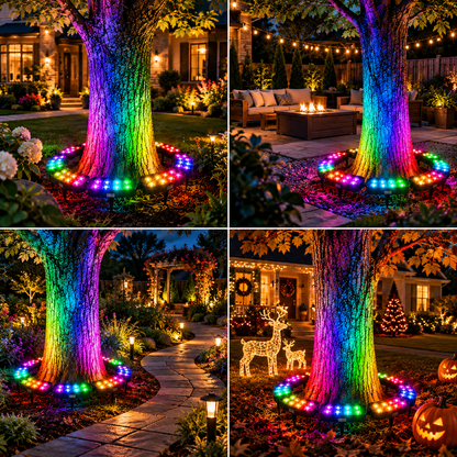 🌈 Light Up Your Garden in Style! ✨ Solar RGB Tree Ring Light
