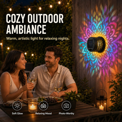 🏡Mandala Pattern Solar Wall Light Garden Yard Ambient Lighting