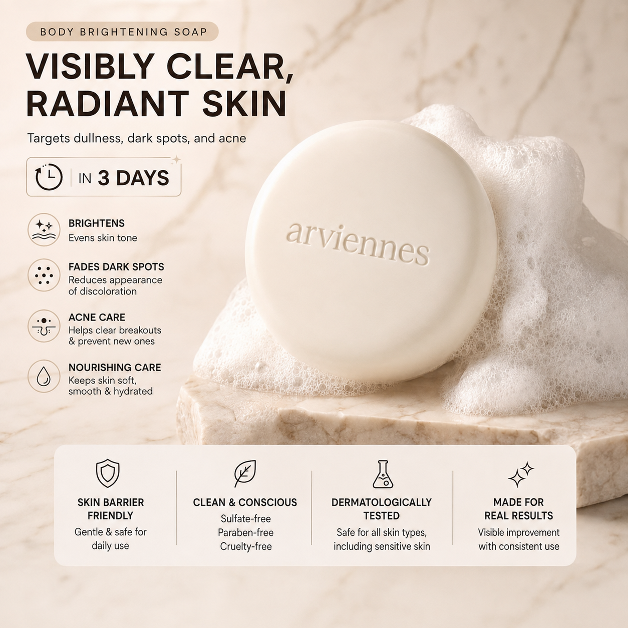 🌿 Niacinamide Skin Soap