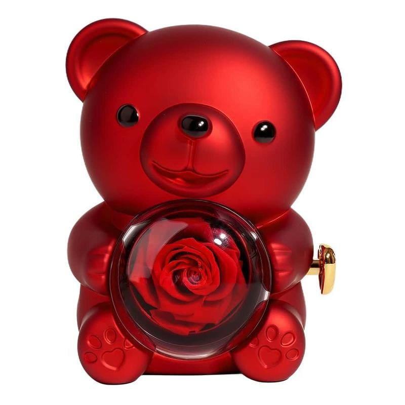 Mother's Day Hot Selling✨Cute Teddy Bear with Preserved Rose--Necklace📿+Eternal Rose🌹+Teddy Bear🧸
