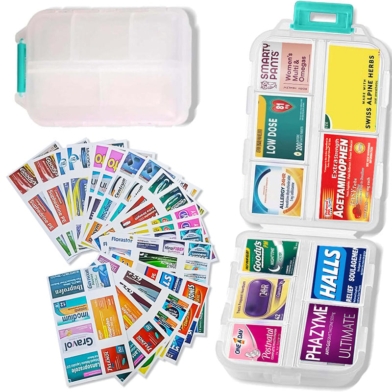 🔥BLACK FRIDAY 49% OFF💥Travel Pill Organizer Box (147 Labels for Customization)