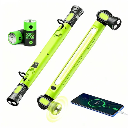 ⚡Under Hood Work Light Bar, 3000LM LED Magnetic Light Bar with Hooks, 5200mAh