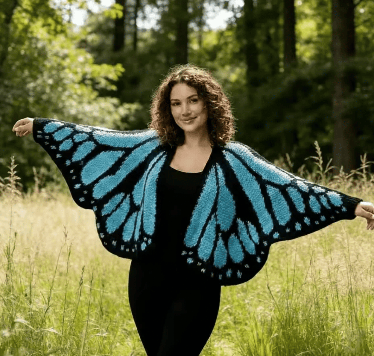 Limited edition of 120 pieces-Monarch Butterfly Cardigan – Handcrafted Statement Piece 🦋