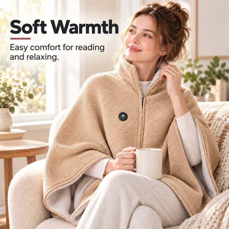 🔥 Wearable Heated Blanket for Cozy Couch & Desk Comfort