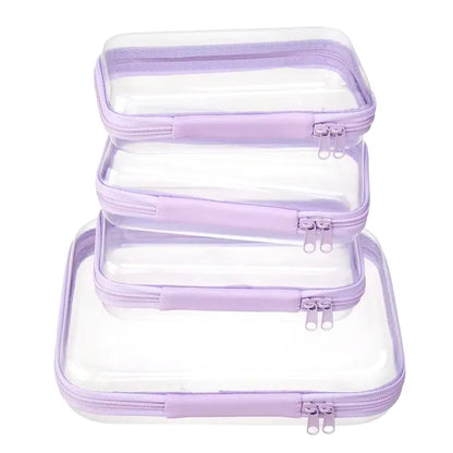 📦 Clear Hard Zipper Storage Case – Portable Organizer for Makeup & Small Items
