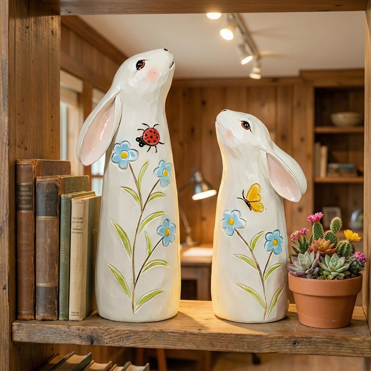 🔥Easter Hot Sale 49% OFF -Hand-Painted Spring Bunny Figurines