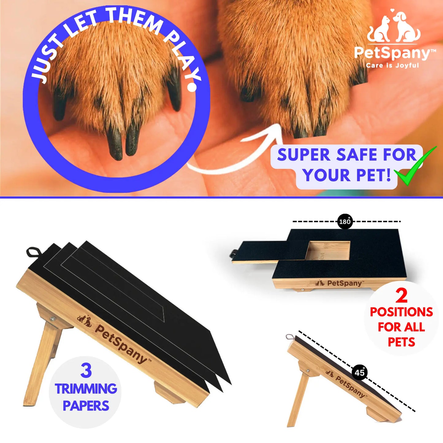 🪵 Premium Wooden Dog Nail File Toy – Scratch Board with Treat Drawer