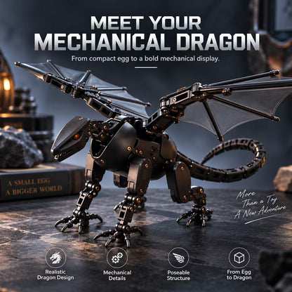 ⏳Last Day 50% OFF|⚫DragonMorph – Egg to Dragon Transforming Mechanical Toy