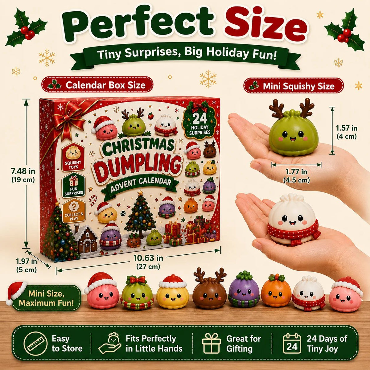 🎄 CHRISTMAS SPECIAL | 24 Days of Mini Squishies – Cute 2026 Advent Calendar with Daily Dumpling Surprises