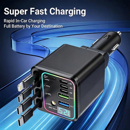 🚗120W Compact Retractable Car Charger⚡