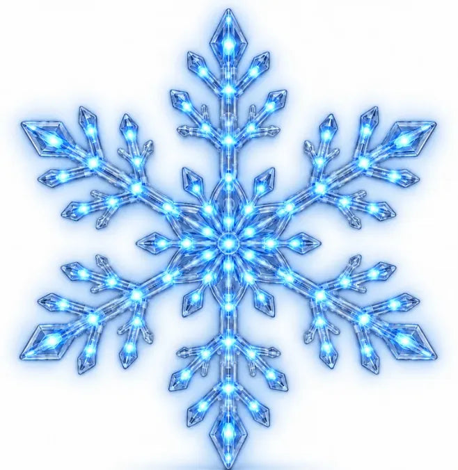 ❄️ LED Snowflake Wall Lights | 3D Christmas Snowflake Décor with Blue & White Glow, Remote Control & Magical Indoor Holiday Atmosphere ✨