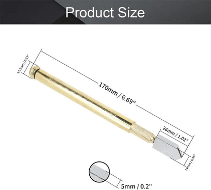 ✨Professional Diamond Glass Cutter with Alloy Handle Roller Wheel
