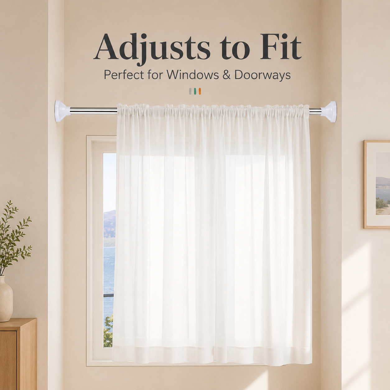 🧺 Expandable Closet Rod – Punch-Free, Adjustable, No Drilling