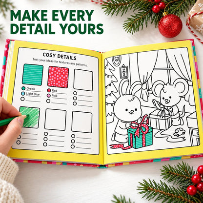 🎨 24-Day Christmas Colouring Advent Book – A New Festive Surprise Every Day 🎄