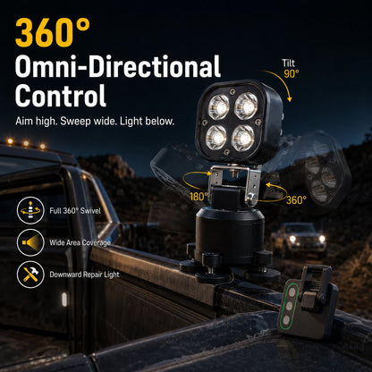 🚙 Omni-Directional 360-degree rotation LED Pod Light