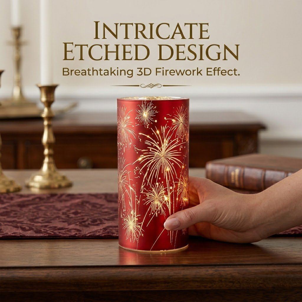 🔥Celebration Firework Lanterns – Premium Patriotic Red, White & Blue Trio