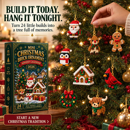 🎄 24-Day Christmas Buildable Advent Calendar | 24 Mini DIY Ornaments for Festive Holiday Décor 🎁