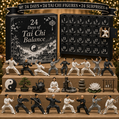 🎾CHRISTMAS KICKOFF 49% OFF - 2026 Days of Tai Chi Balance Blind Box - 24-Day Festive Countdown, Tai Chi Collectible Figures Blind Box
