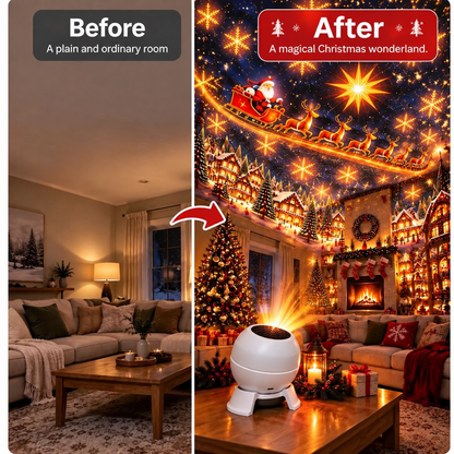 🦌Turn Any Room Into a Christmas Wonderland – Holiday Projection Night Light