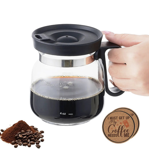 UFORU Coffee Mug with Lid 16oz Glass Creative Cup