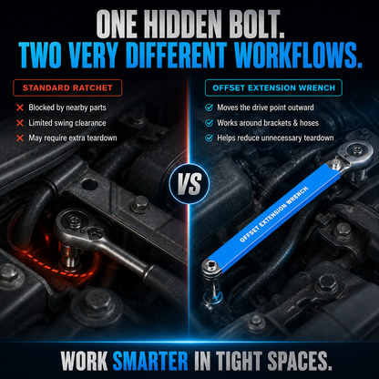 🛠️3/8" Offset Wrench Set – Reach Tight Bolts, No Part Removal Needed