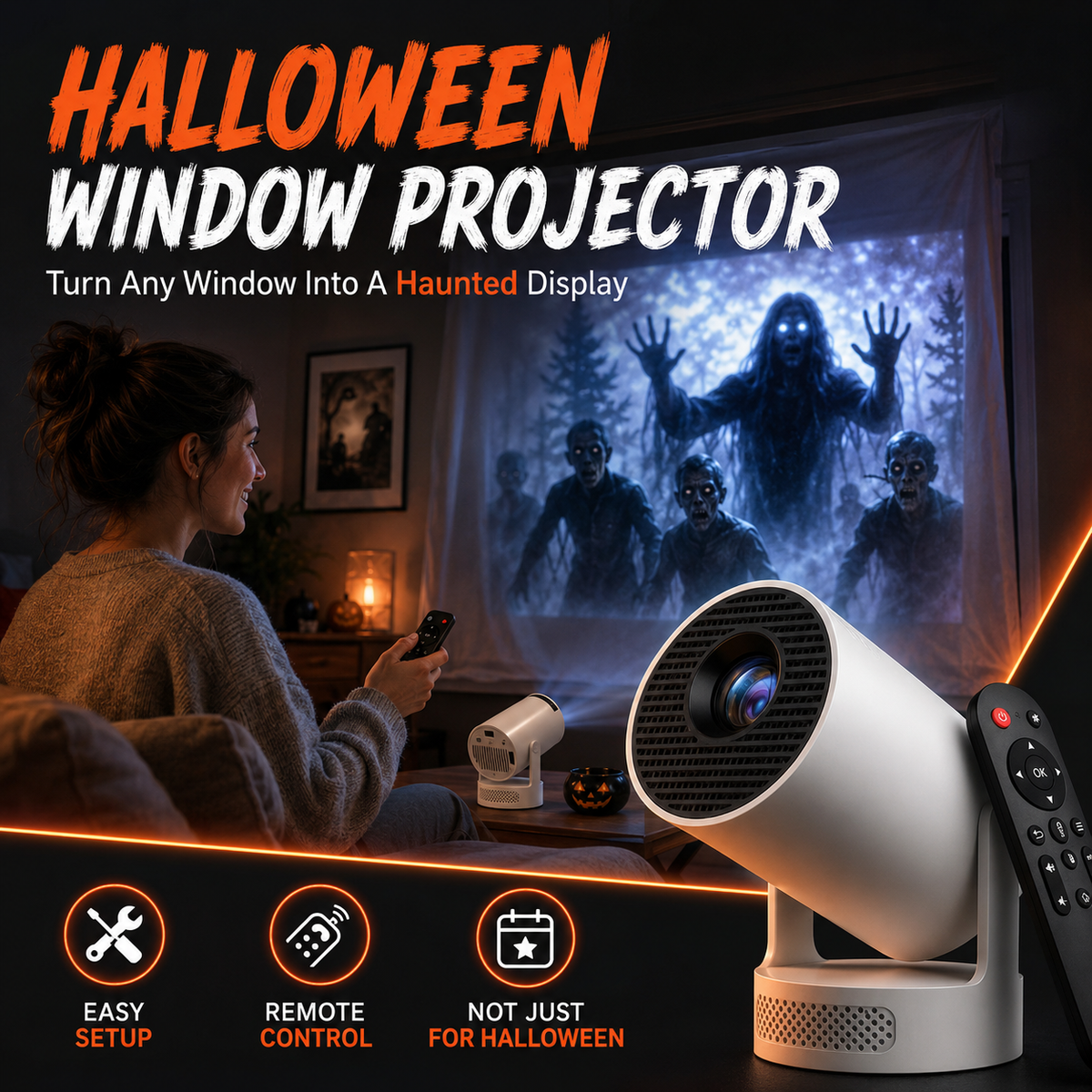 🔥New Halloween window projector