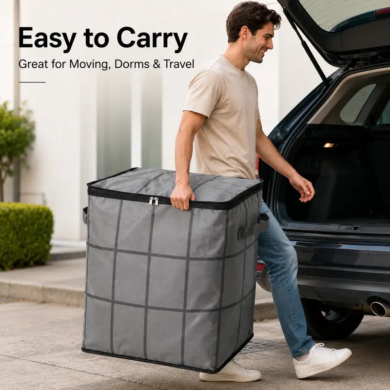 Foldable Storage Bag with Reinforced Handles