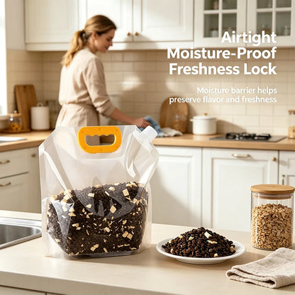 🌾5pcs/pack Reusable Pantry Storage Bags – Moisture-Resistant Food Organizer with Pour Spout