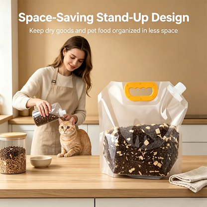 🌾5pcs/pack Reusable Pantry Storage Bags – Moisture-Resistant Food Organizer with Pour Spout