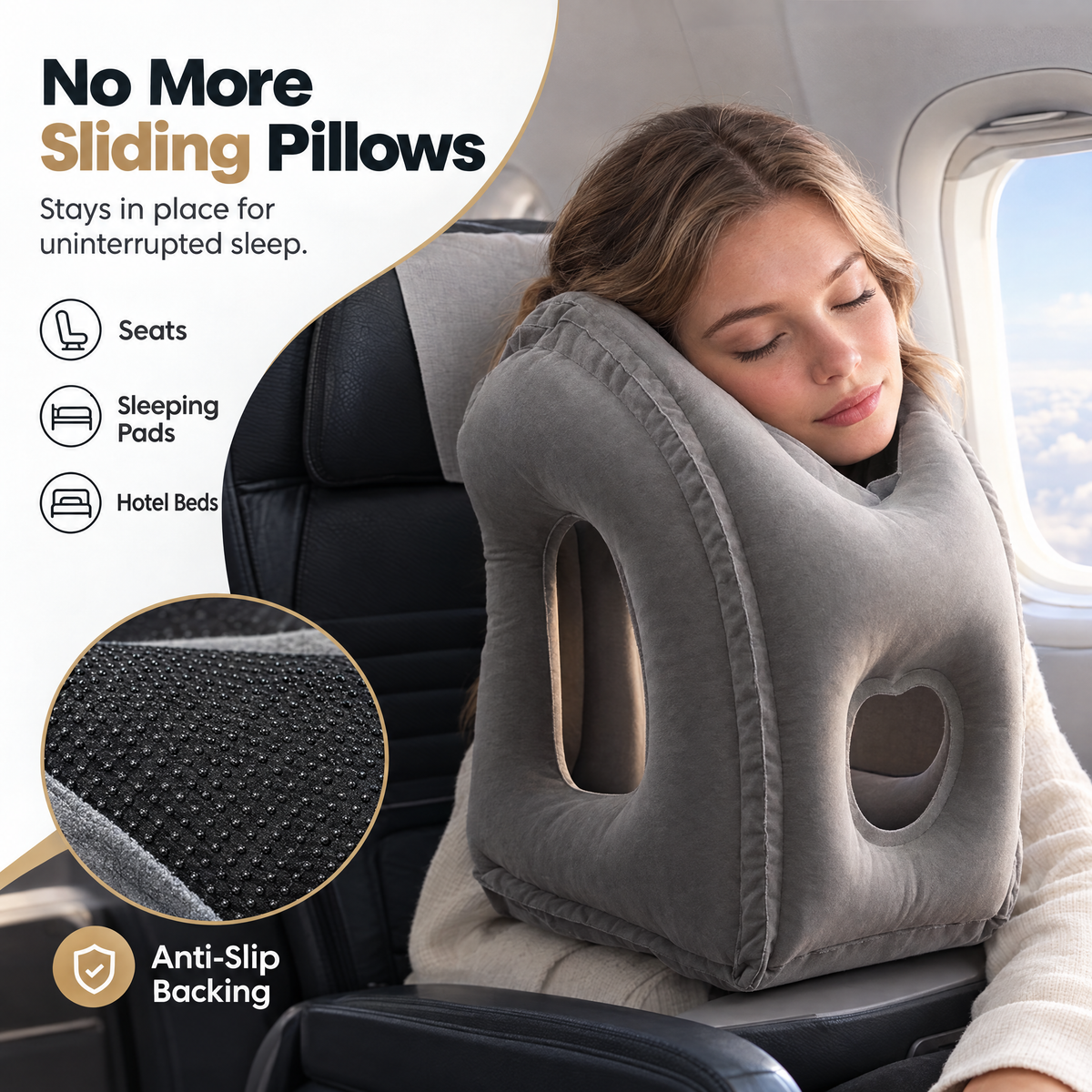 Inflatable Travel Sleep Pillow ✈️
