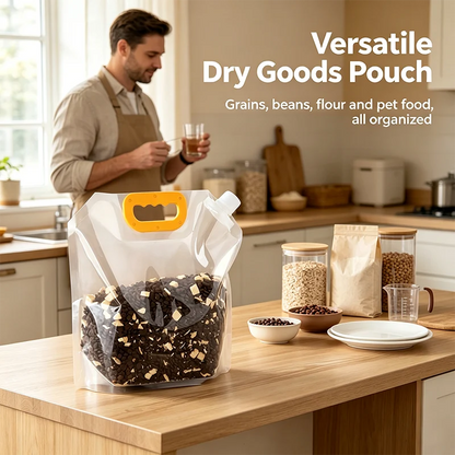 🌾5pcs/pack Reusable Pantry Storage Bags – Moisture-Resistant Food Organizer with Pour Spout