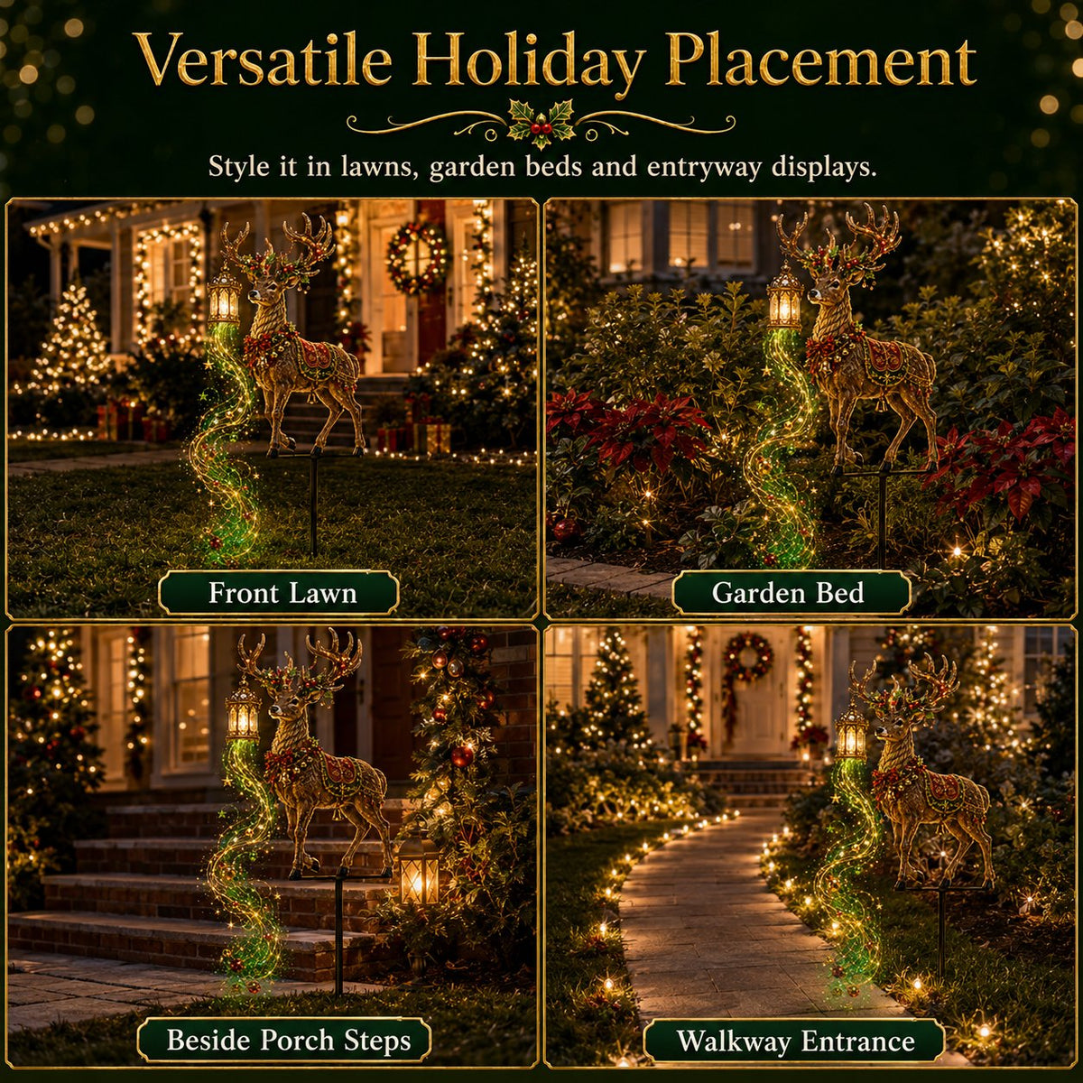 🎀🎄🔥New arrivals- Light-Up Reindeer Lawn Stake, Festive Outdoor Christmas Decor
