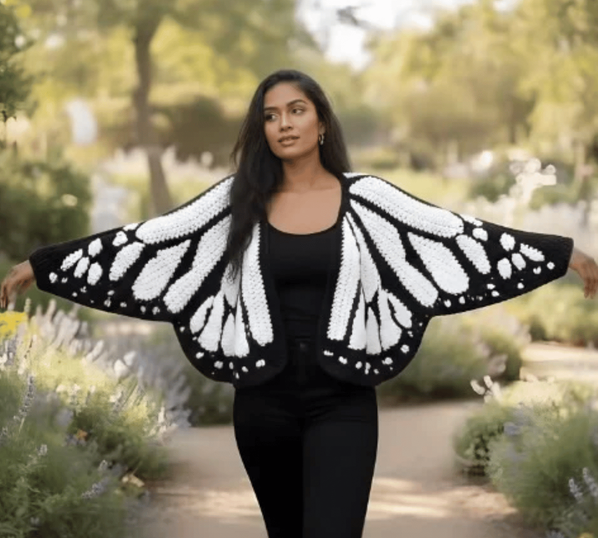Limited edition of 120 pieces-Monarch Butterfly Cardigan – Handcrafted Statement Piece 🦋