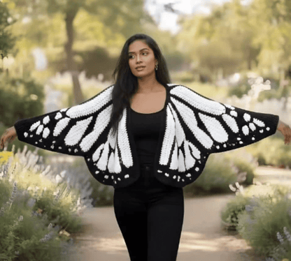 Limited edition of 120 pieces-Monarch Butterfly Cardigan – Handcrafted Statement Piece 🦋