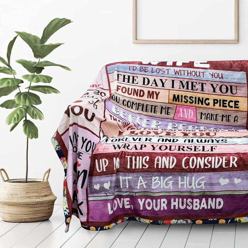 💝Husband’s Love: The Ultimate Cozy Blanket Gift for Wife