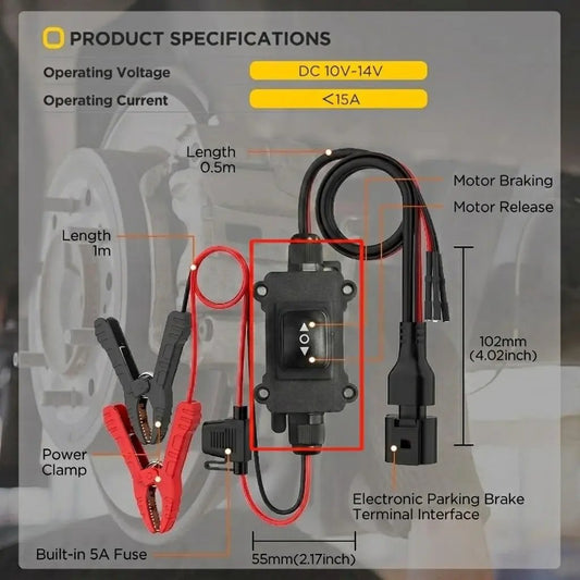 EPB Emergency Release Tool,Over-Current Protection, Dual-Channel Forward/Reverse Control for Electronic Parking Brake Release and Reset