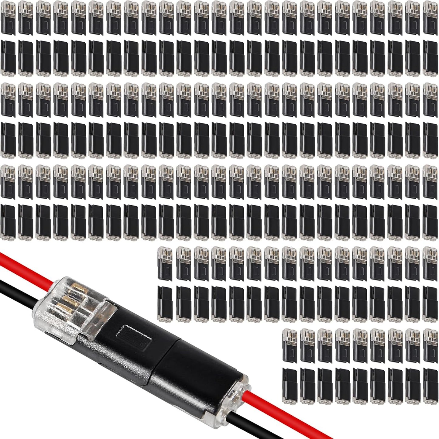 🔥 Clearance Sale 49% Off ⚡Dual-Line Quick Connector: 2-Pin Low-Voltage LED Strip Connector with Safety Lock