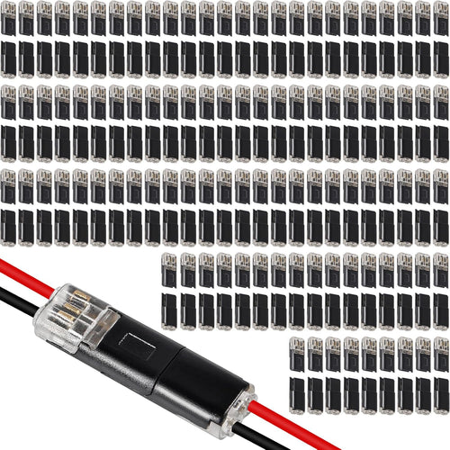 🔥 Clearance Sale 49% Off ⚡Dual-Line Quick Connector: 2-Pin Low-Voltage LED Strip Connector with Safety Lock