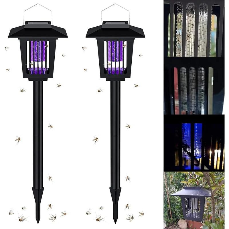 🔥Summer 50% OFF☀️ 2-in-1 Solar Bug Zapper – UV Mosquito Killer + Soft Pathway Light, Auto Dusk-to-Dawn, IP65