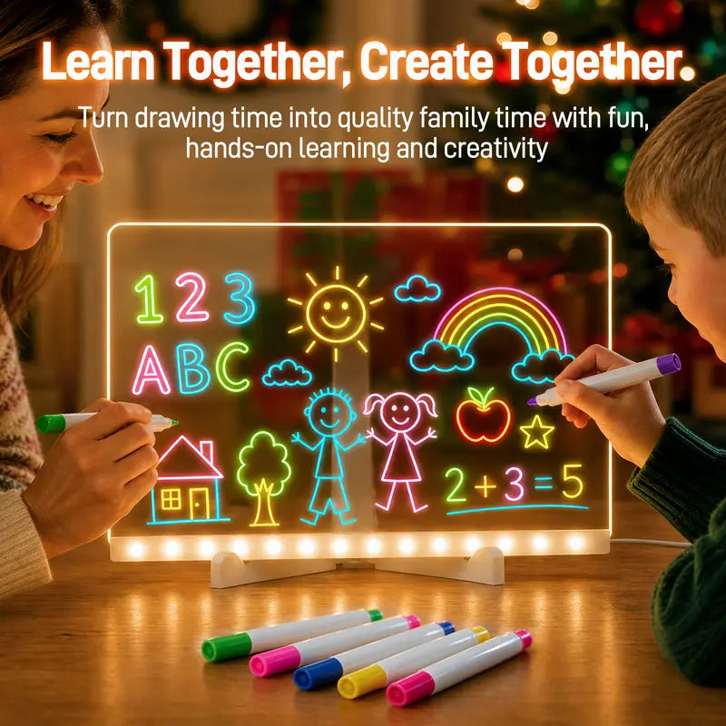 🎨🖌️LED Drawing Board for Kids with Light Effects✨