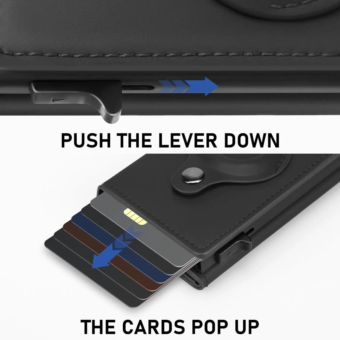 Portable Leather Smart Wallet RFID Blocking Slim Minimalist 6-9 Card Capacity ID Window Cash Slot Ultrathin Design for Everyday Carry