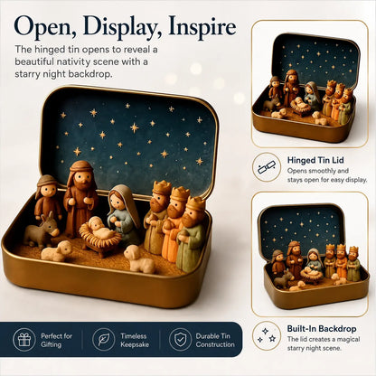 🎄 Mini Nativity in a Tin – Carry the Christmas Story Anywhere