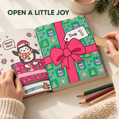 🎨 24-Day Christmas Colouring Advent Book – A New Festive Surprise Every Day 🎄