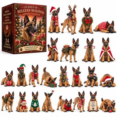 🔥New 24 Days of Belgian Malinois Joy — 24 Unique Collectible Figurines🎉
