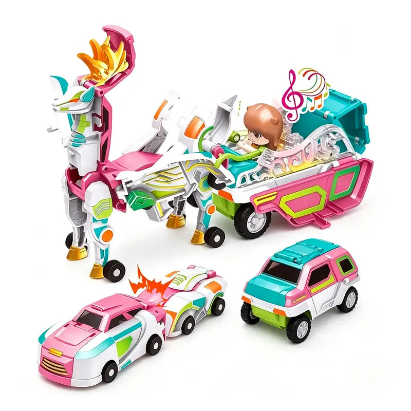 🚗 Transforming Dragon Racing Car – Magnetic 2-in-1 Action Toy 🐉🔥
