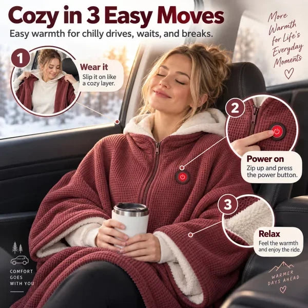🔥 Wearable Heated Blanket for Cozy Couch & Desk Comfort