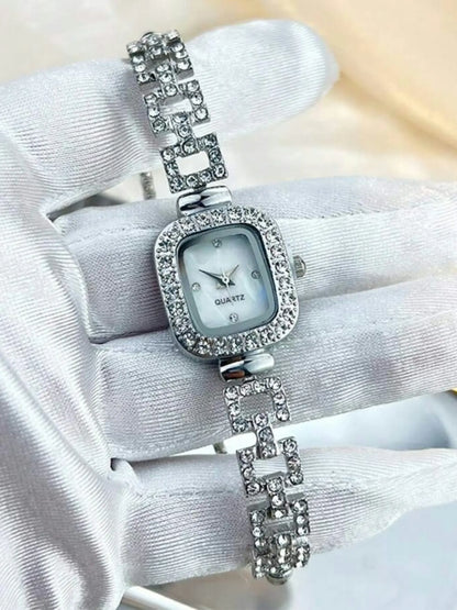 🔥Hot Sales 50% OFF🎁Women's Square Rhinestone Decor Watch
