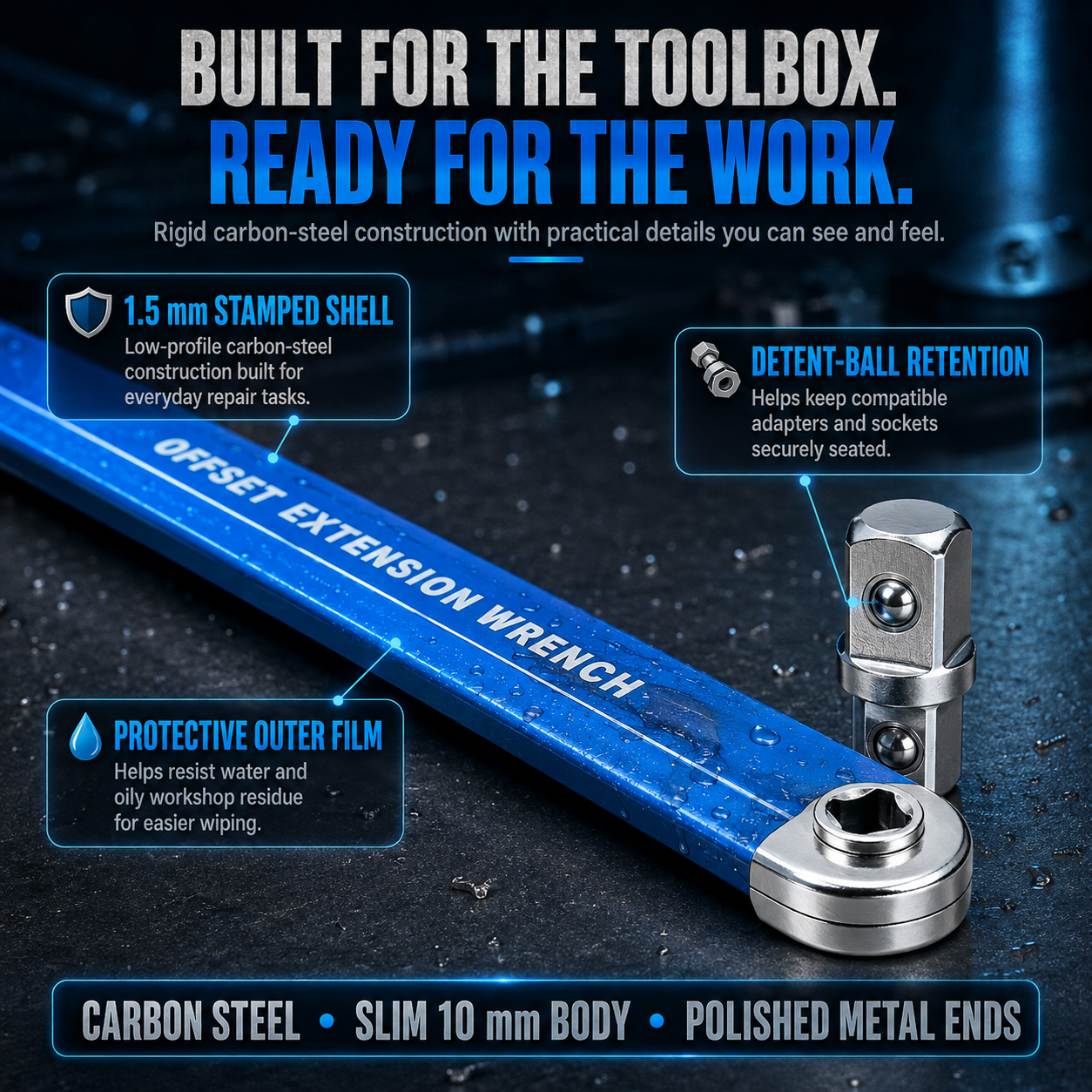 🛠️3/8" Offset Wrench Set – Reach Tight Bolts, No Part Removal Needed