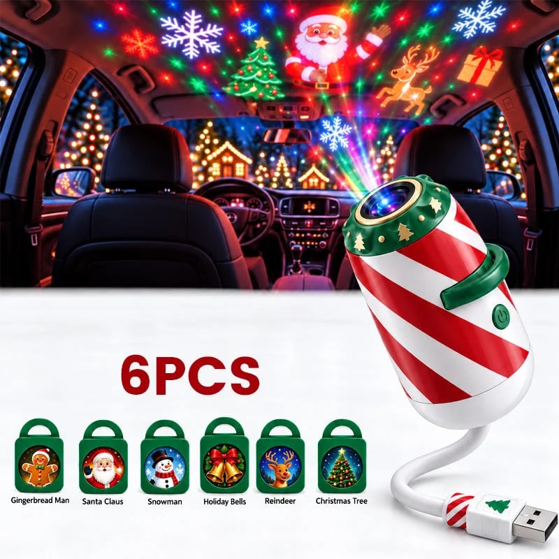🎄 Merry Ride Christmas Car Projector Light – 5D Festive Projection Effect